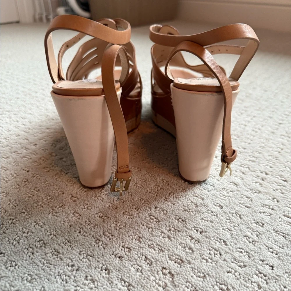 Fratelli Rossetti Tan Wedge Sandals - Picture 8 of 11